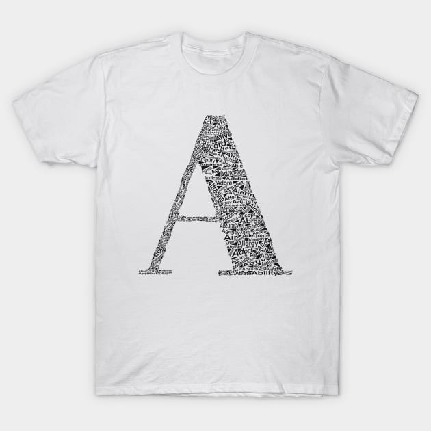 Letter A T-Shirt by senay